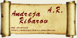 Andreja Ribarov vizit kartica